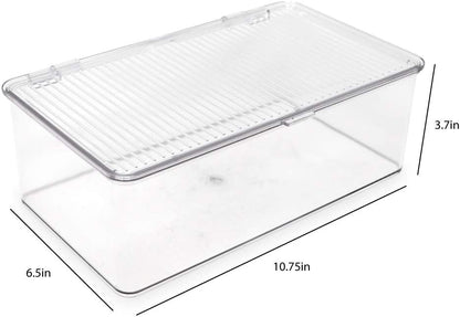 Isaac Jacobs Medium Stackable Organizer Bin (10.75”x6.5”x3.7”)
