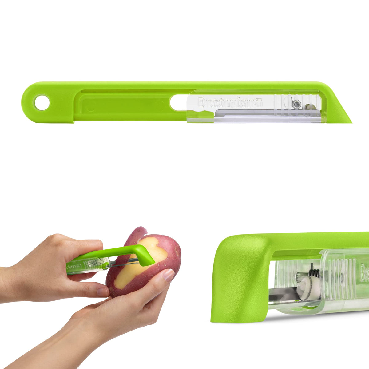 Dreamfarm Sharple Self-Sharpening Vegetable Peeler - Kermit Green