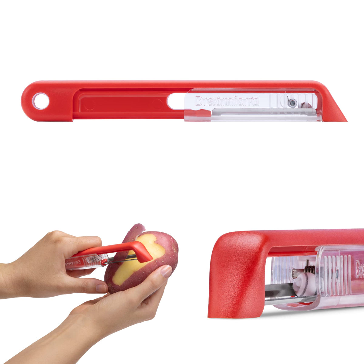 Dreamfarm Sharple Self-Sharpening Vegetable Peeler - Kermit Green