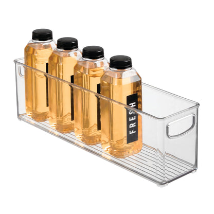 iDesign Plastic Stackable Pantry Bin, Set of 2, Clear