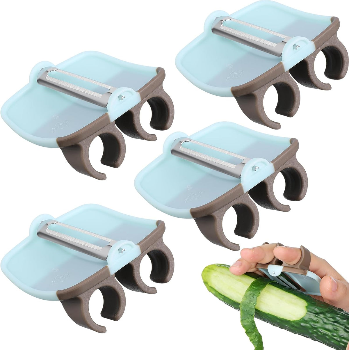Kichvoe 4Pcs Potato Peelers Finger Vegetable Peeler for Kitchen
