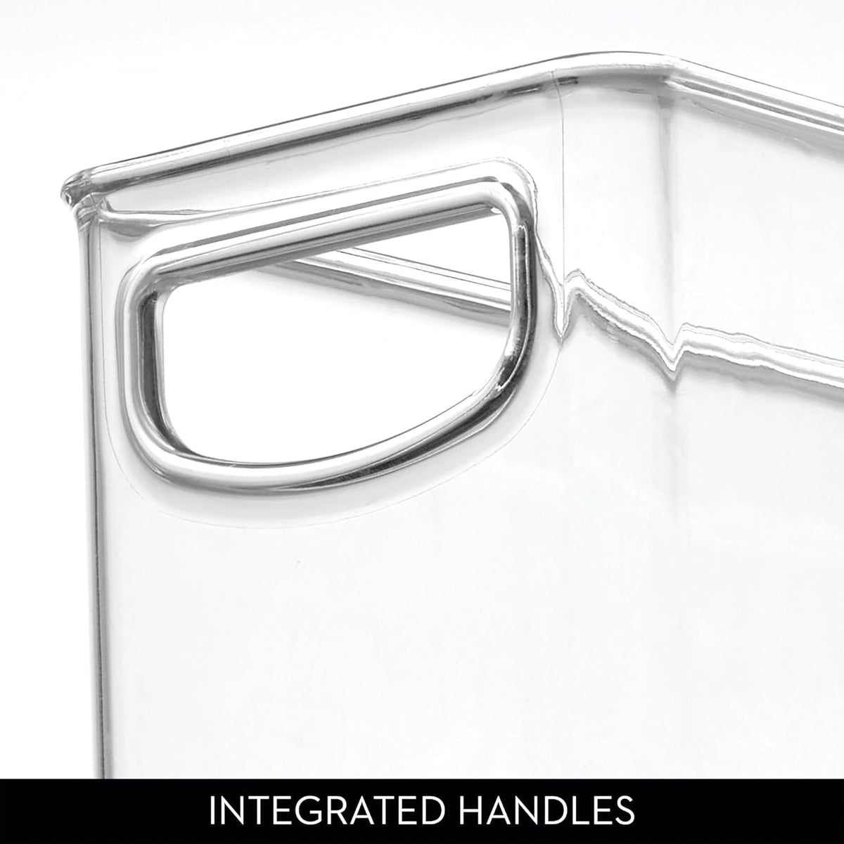 iDesign Plastic Stackable Pantry Bin, Set of 2, Clear