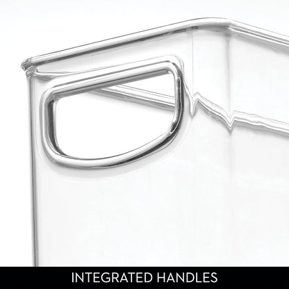 iDesign Plastic Stackable Pantry Bin, Set of 2, Clear