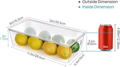 Vtopmart 2pcs Clear Stackable Storage Bins with Lids