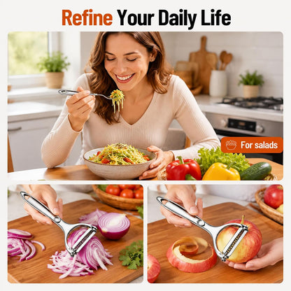 Vegetable Peelers for Kitchen, Ultra Sharp Julienne Peeler