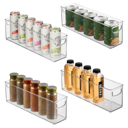 iDesign Plastic Stackable Pantry Bin, Set of 2, Clear