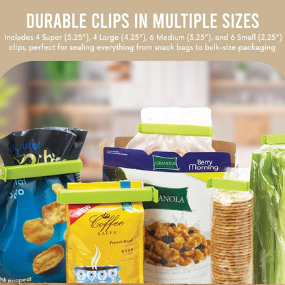 Linden Sweden Twixit! Bag Clips - Set of 20 - Keep Food Fresh, Prevent Spillage - Great for Storage and Organization - Microwave, Freezer and Dishwasher-Safe - BPA-Free