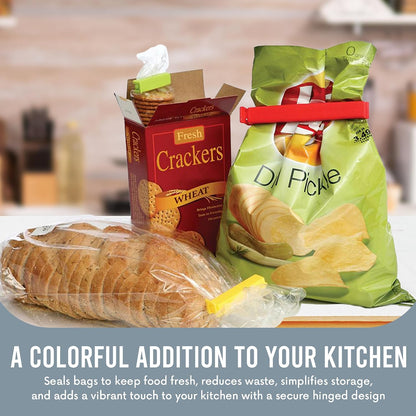 Linden Sweden Twixit! Bag Clips - Set of 20 - Keep Food Fresh, Prevent Spillage - Great for Storage and Organization - Microwave, Freezer and Dishwasher-Safe - BPA-Free