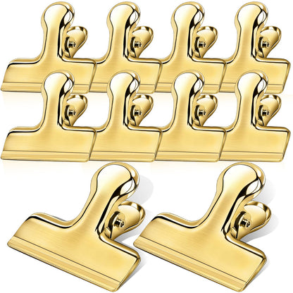 Bag Clips, 8 Pack Chip Clips Heavy Duty Snack Bread Coffee Clip, Air Tight Seal Food Clip Large Clamp Office Paper Clamps for Food Packages, Kitchen, Office, Home, Fridge Black